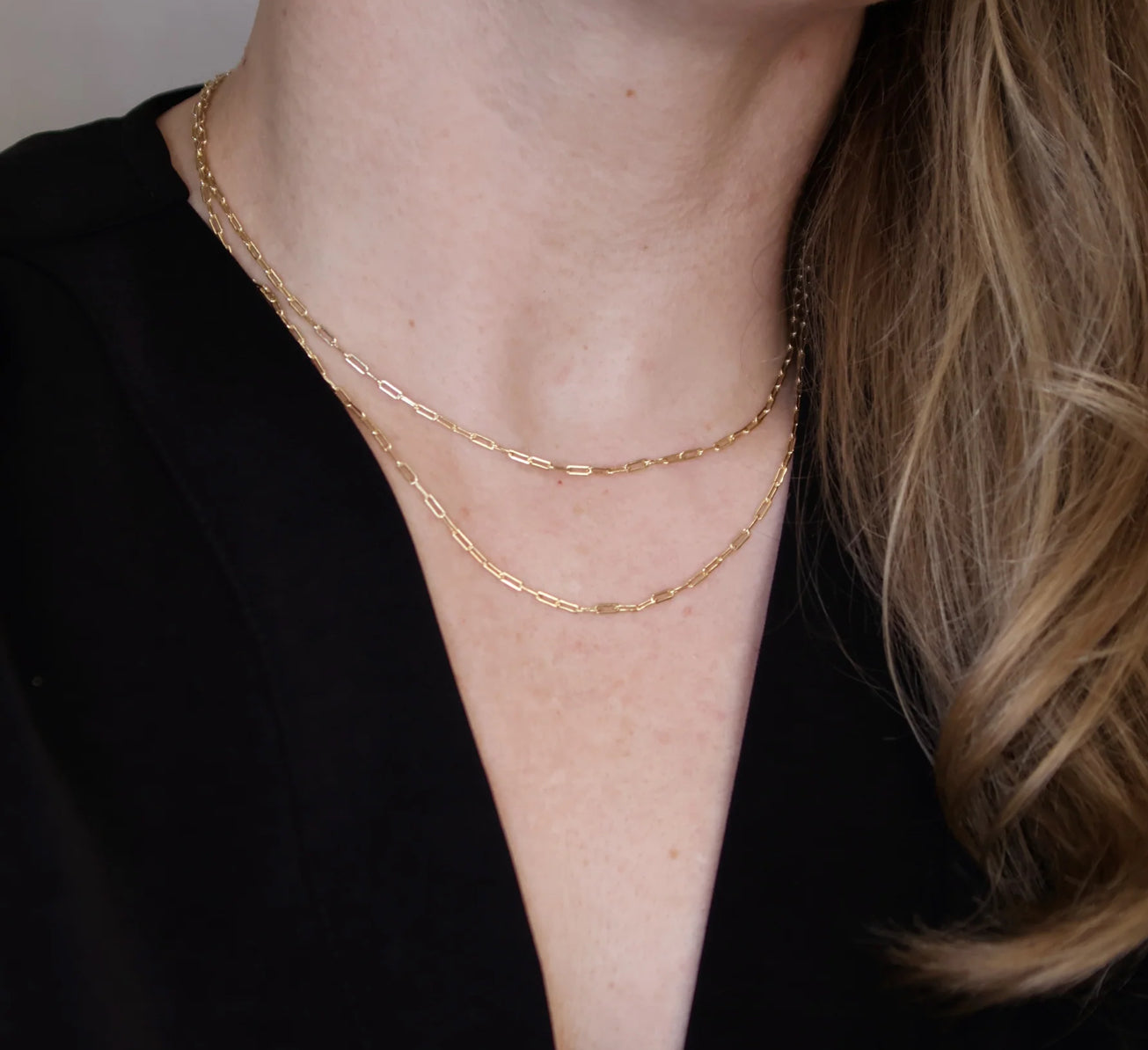 18k Gold Filled Mini Paperclip Chain 20 in.