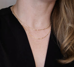 18k Gold Filled Mini Paperclip Chain 20 in.