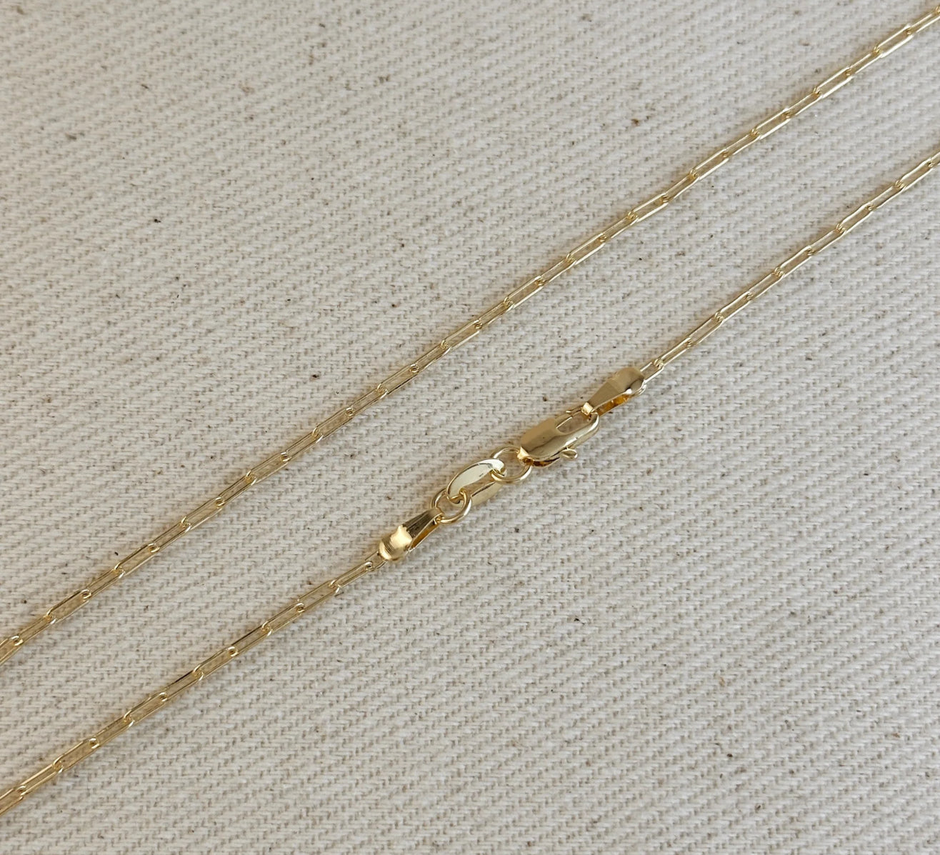 18k Gold Filled Mini Paperclip Chain 20 in.