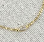 18k Gold Filled CZ Solitaire Bracelet