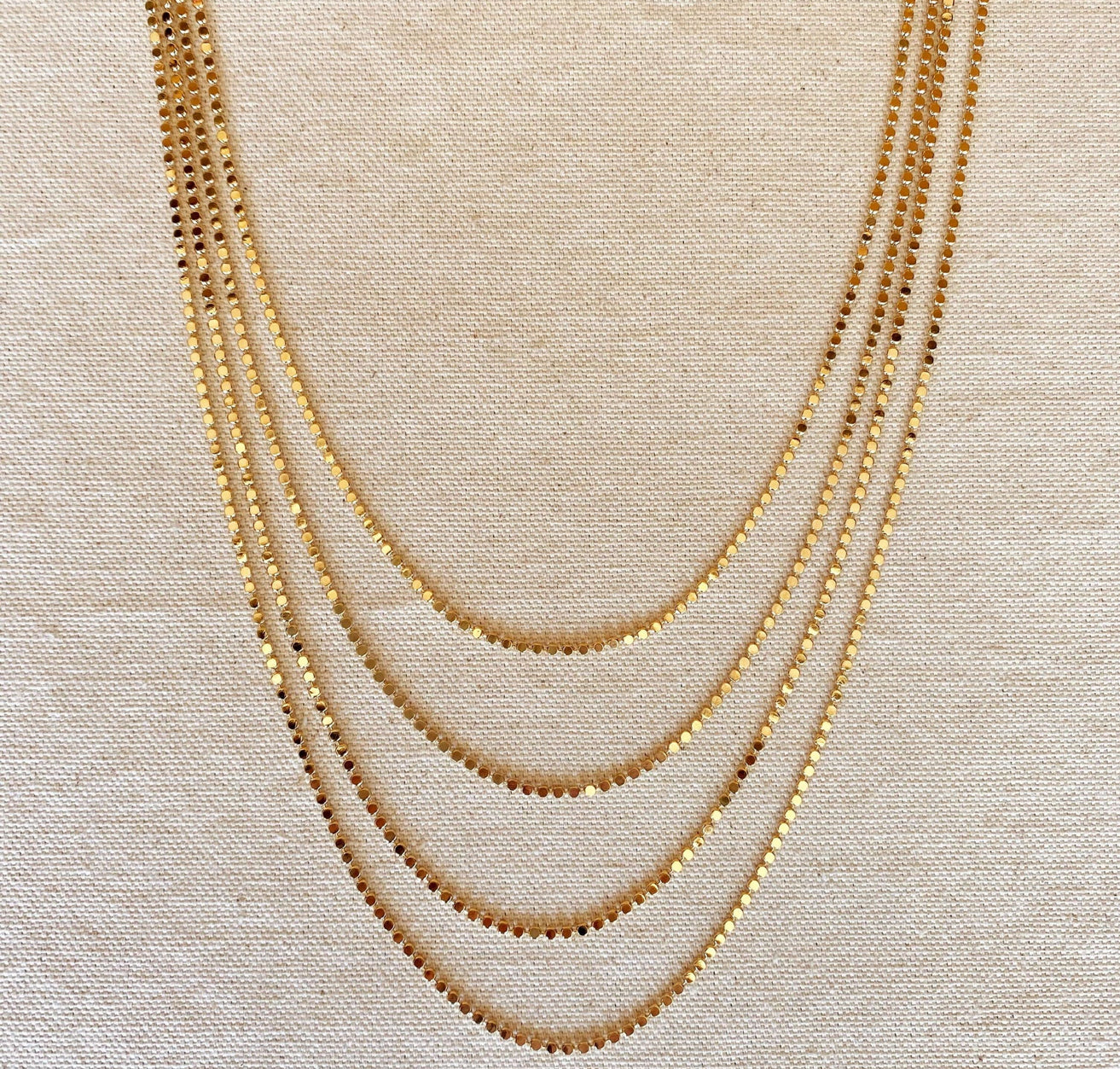 18k Gold Filled 2mm Dot Chain Necklace