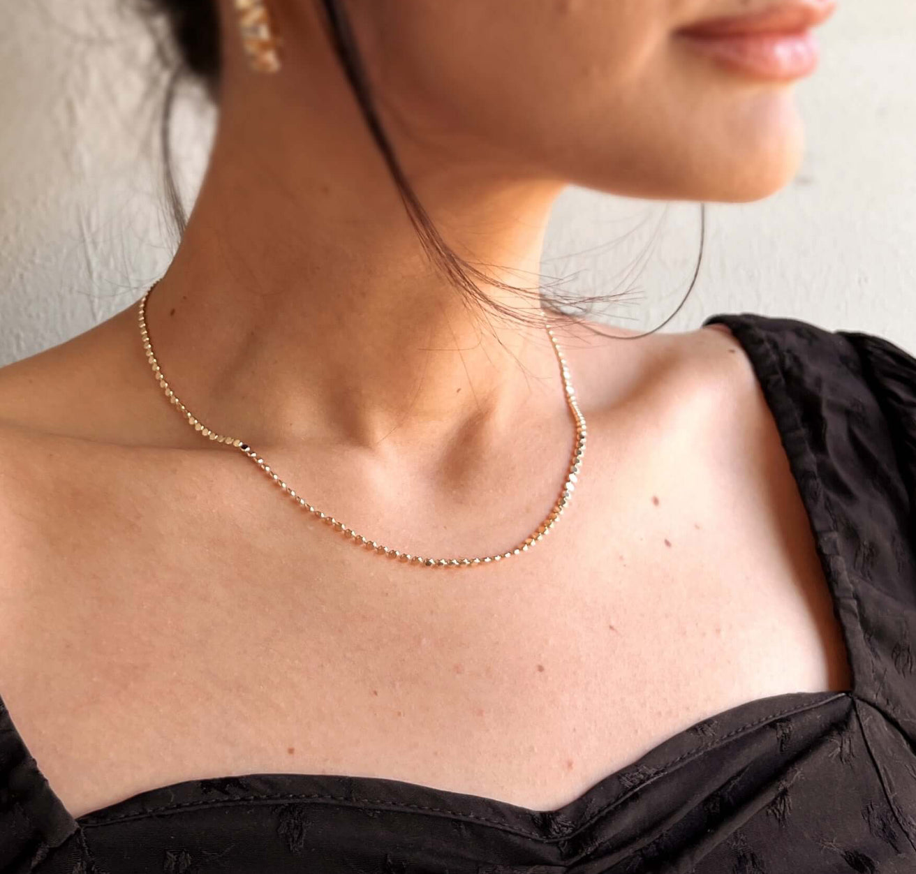 18k Gold Filled 2mm Dot Chain Necklace