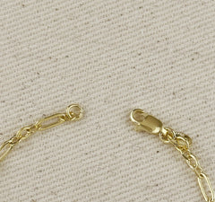 18K Gold Filled 3x1 Alternated Paperclip Bracelet