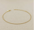 18k Gold Filled 1.5mm Mini Flat Dots Chain Anklet