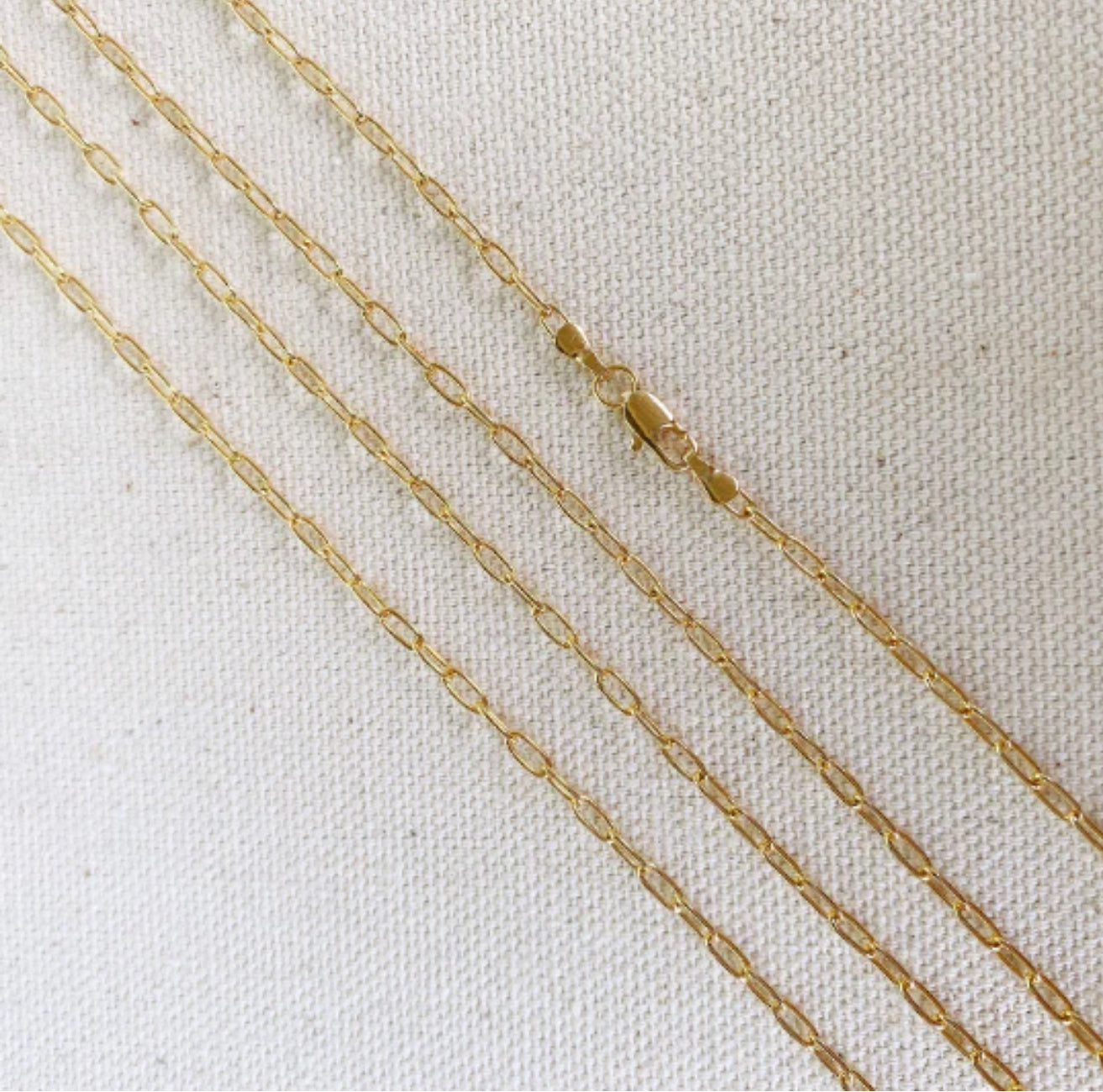 18k Gold Filled 2.5mm Cable Link Chain 18”