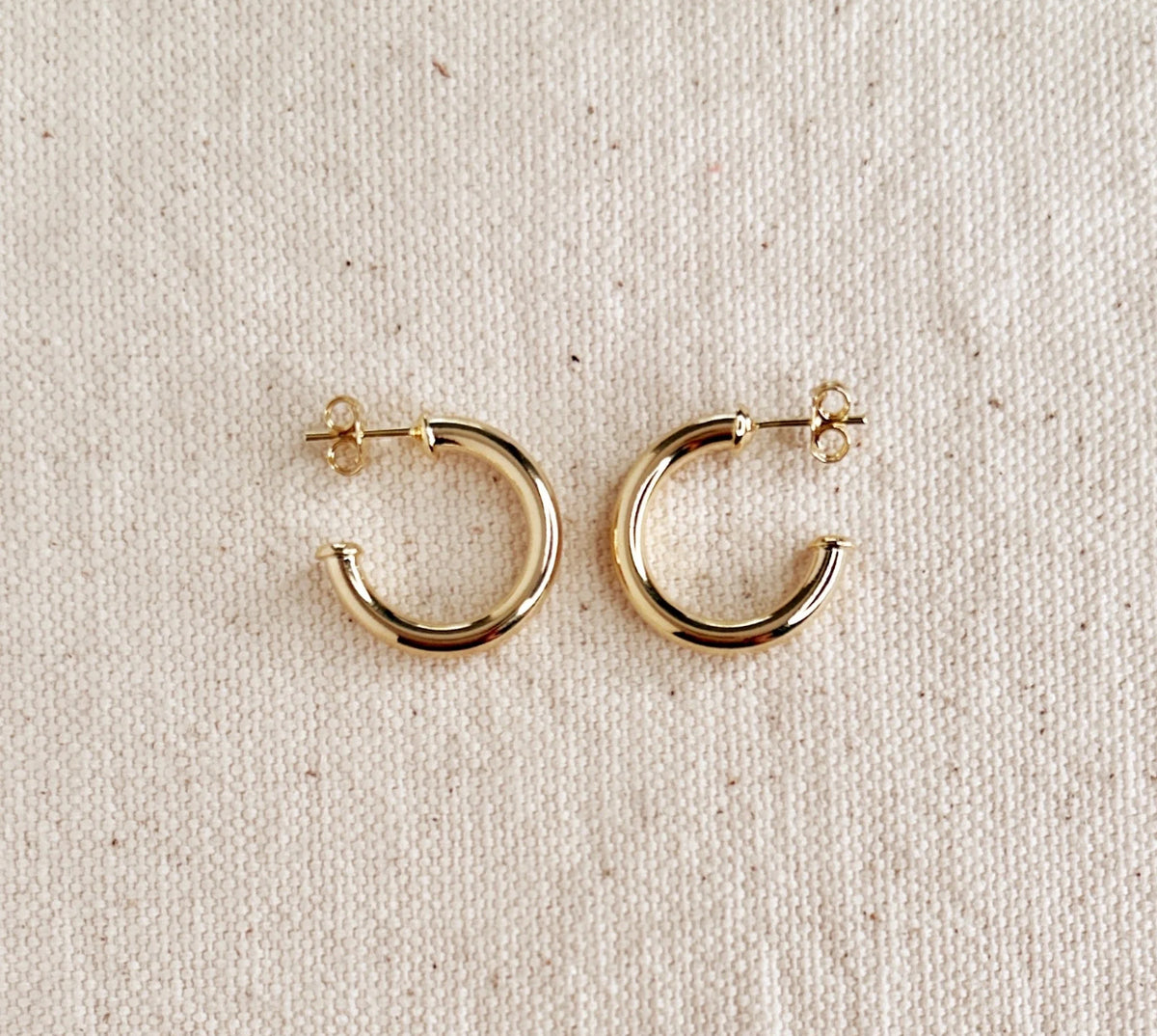 Classic Tube C Hoop Earrings