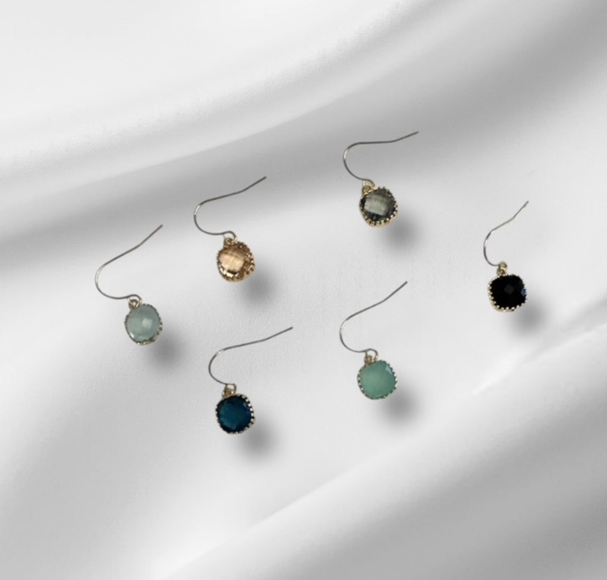 Dainty Earrings, Navy Blue Earrings, Sapphire Earrings