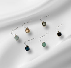 Dainty Earrings, Navy Blue Earrings, Sapphire Earrings