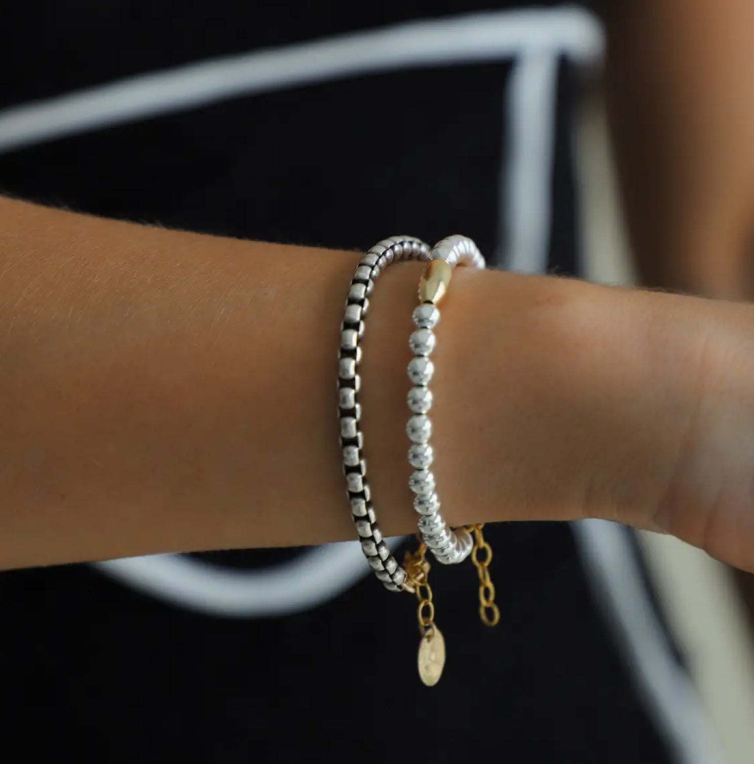 Nova Silver Round Box Chain Bracelet