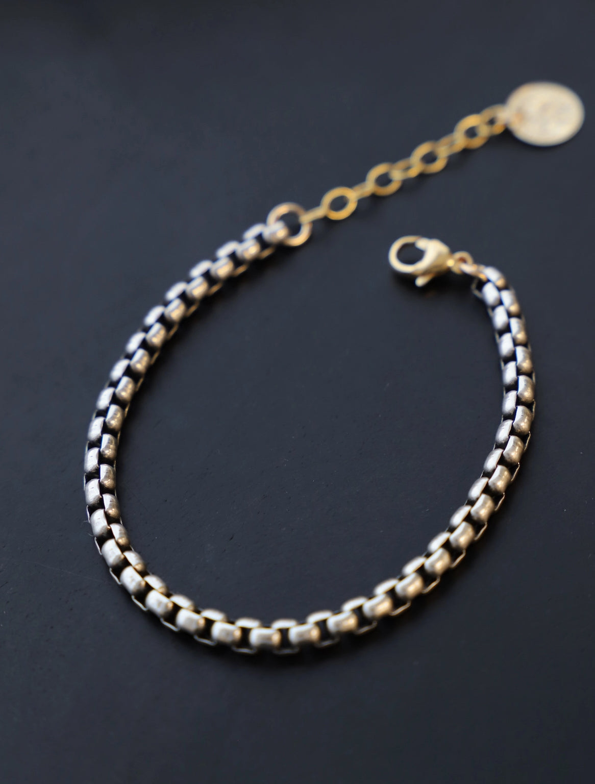 Nova Silver Round Box Chain Bracelet