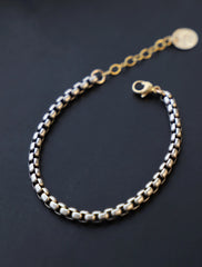 Nova Silver Round Box Chain Bracelet