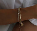 Nova Gold Round Box Chain Bracelet