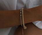 Nova Gold Round Box Chain Bracelet