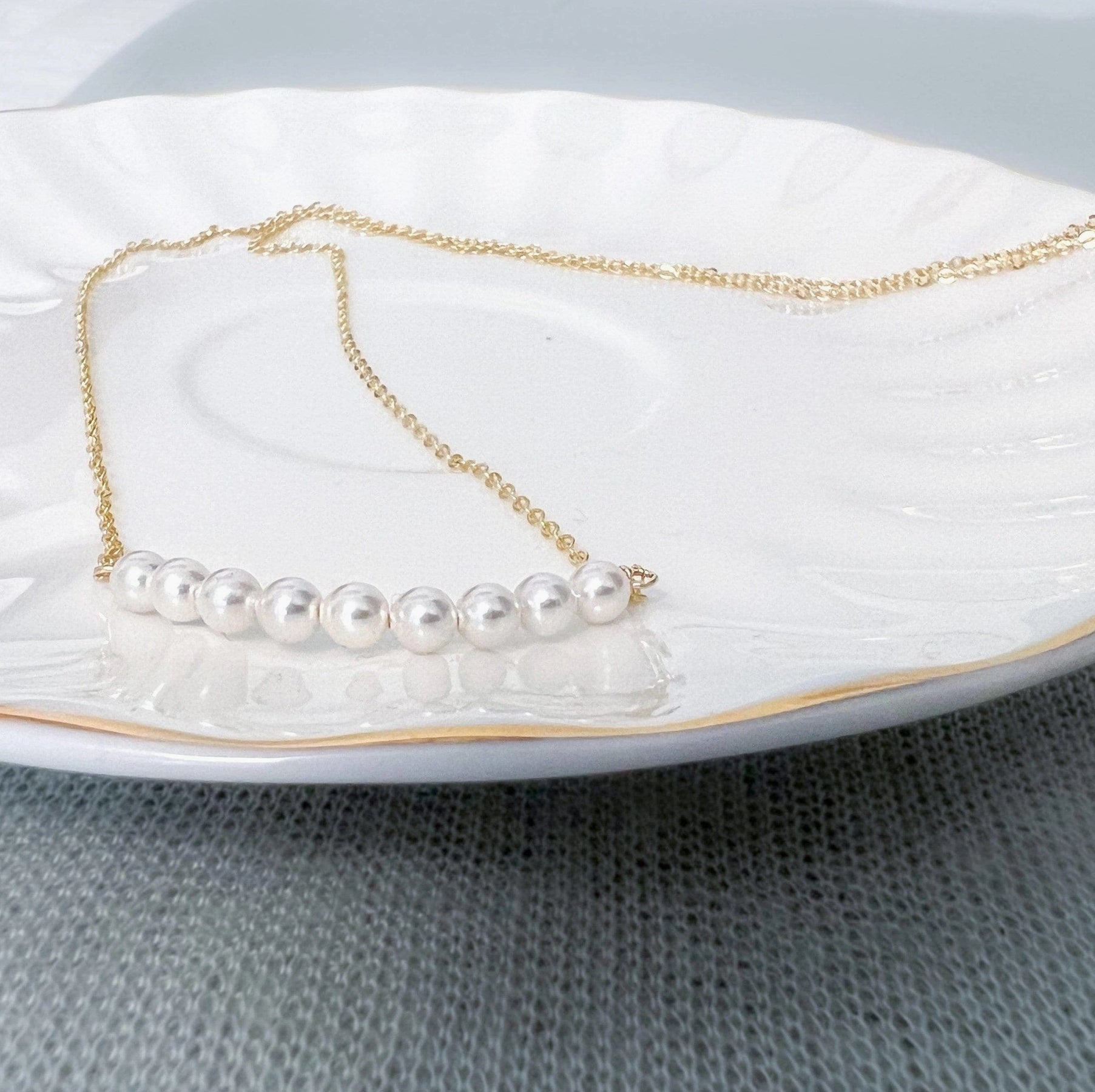 Shoreline Pearl Bar Necklace