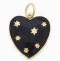 Starry Night Black Enamel Charm