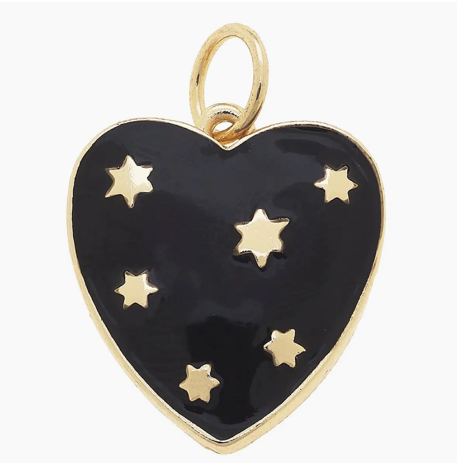 Starry Night Black Enamel Charm