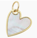 Mother Of Pearl Heart Charm