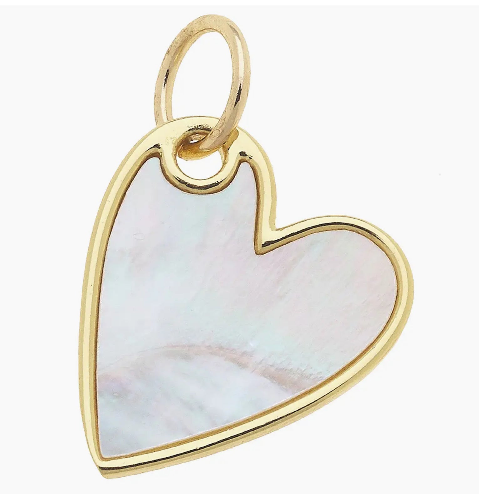 Mother Of Pearl Heart Charm