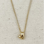 8k Gold Filled Uneven Heart Necklace