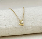 8k Gold Filled Uneven Heart Necklace