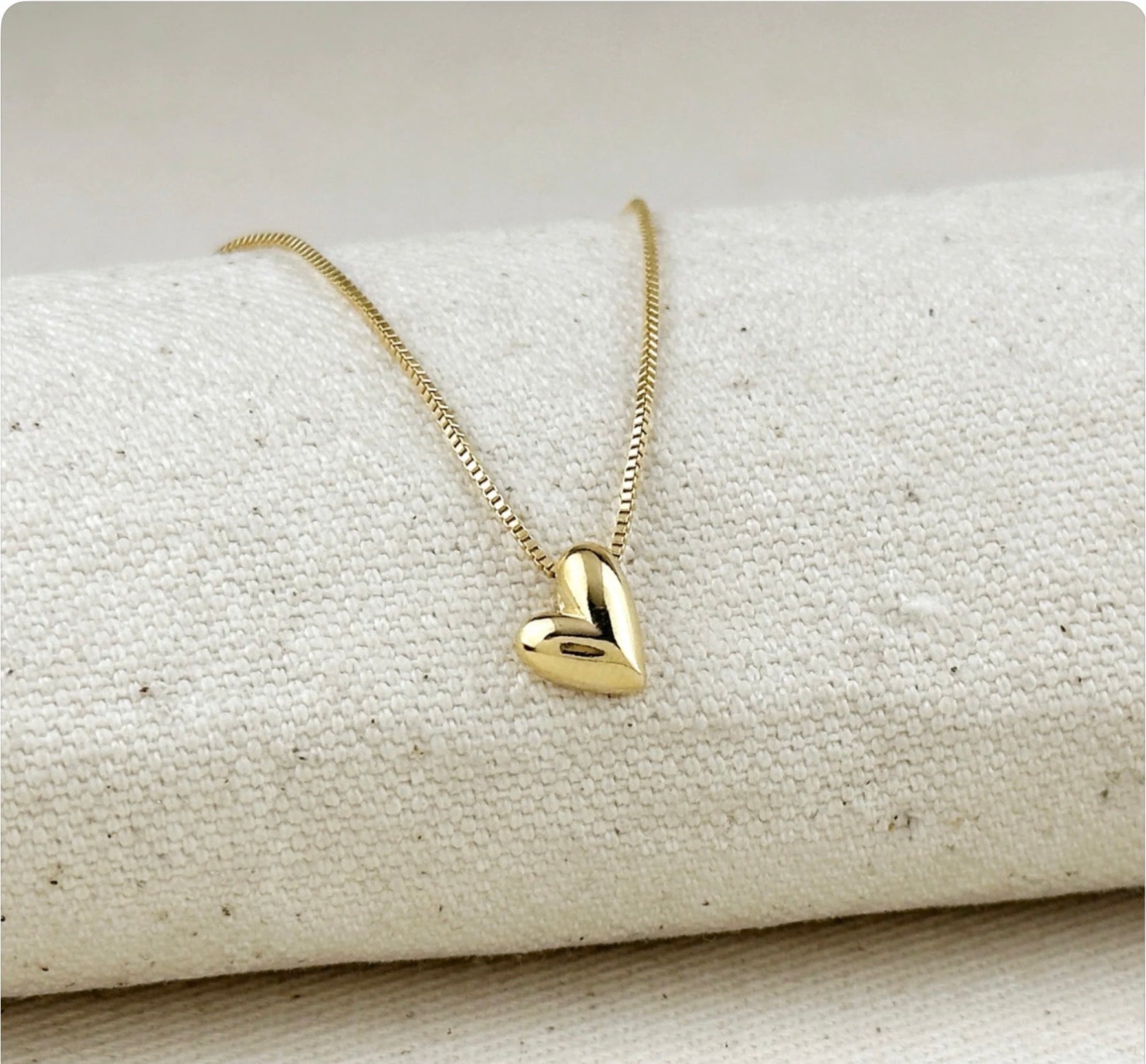 8k Gold Filled Uneven Heart Necklace