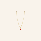 Lila Enamel Heart Necklace