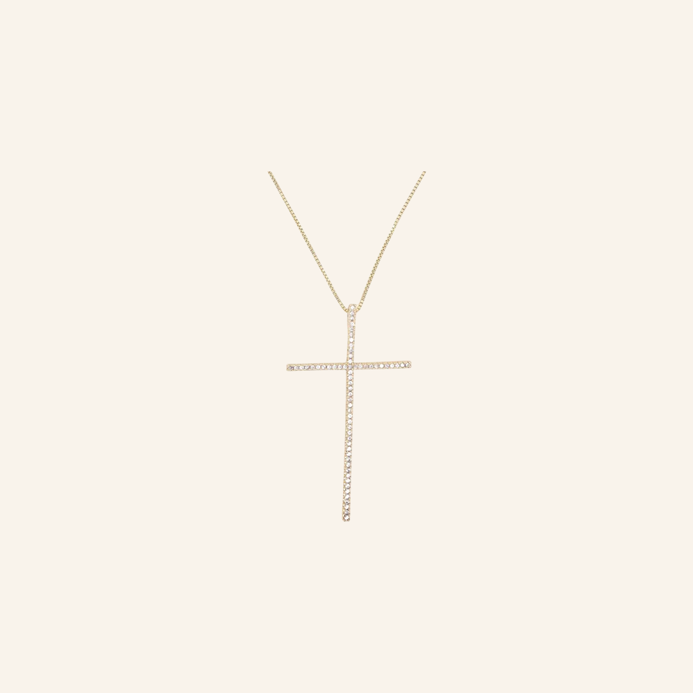 Lindy CZ Cross Necklace