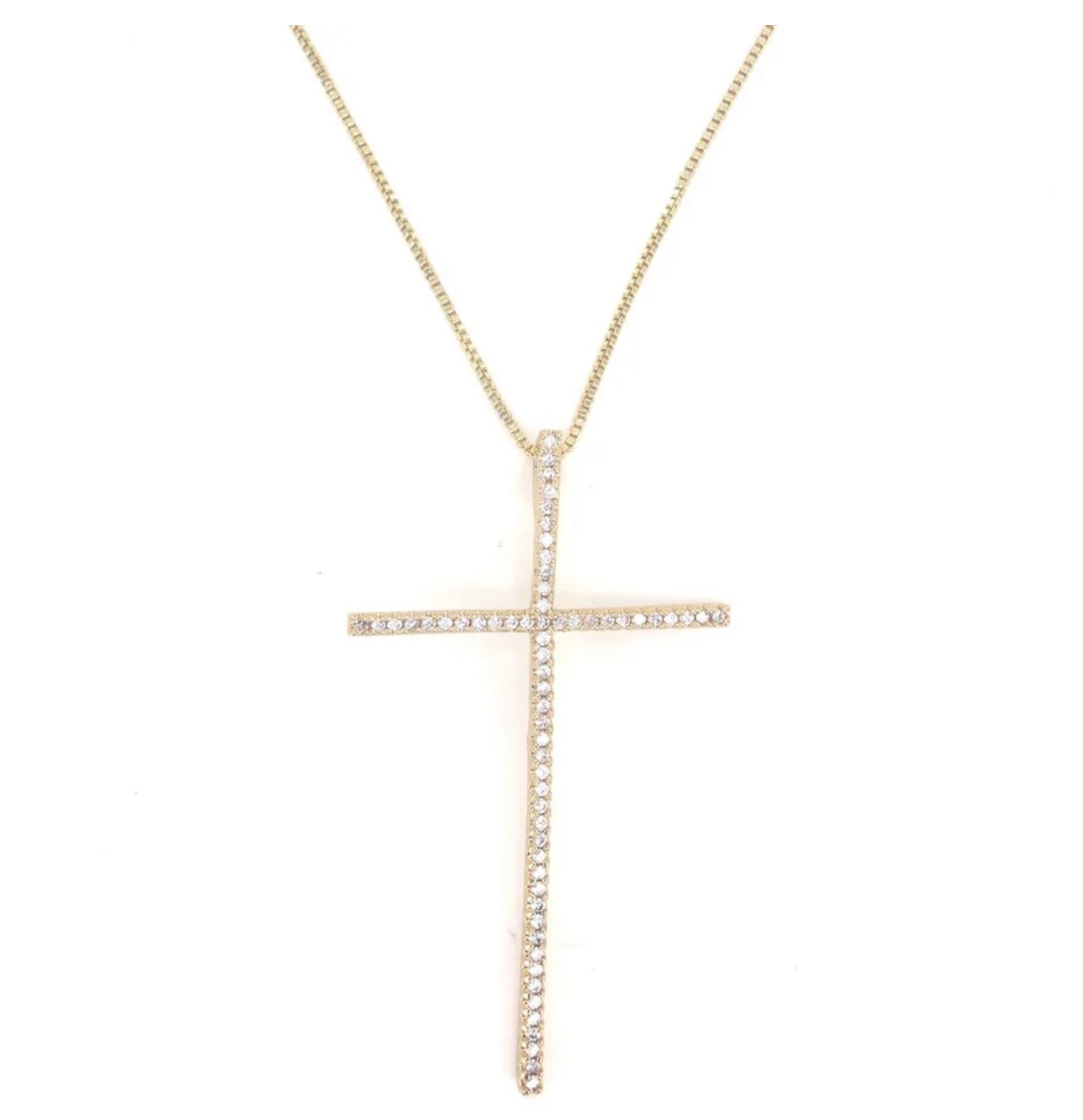 Lindy CZ Cross Necklace in Georgia