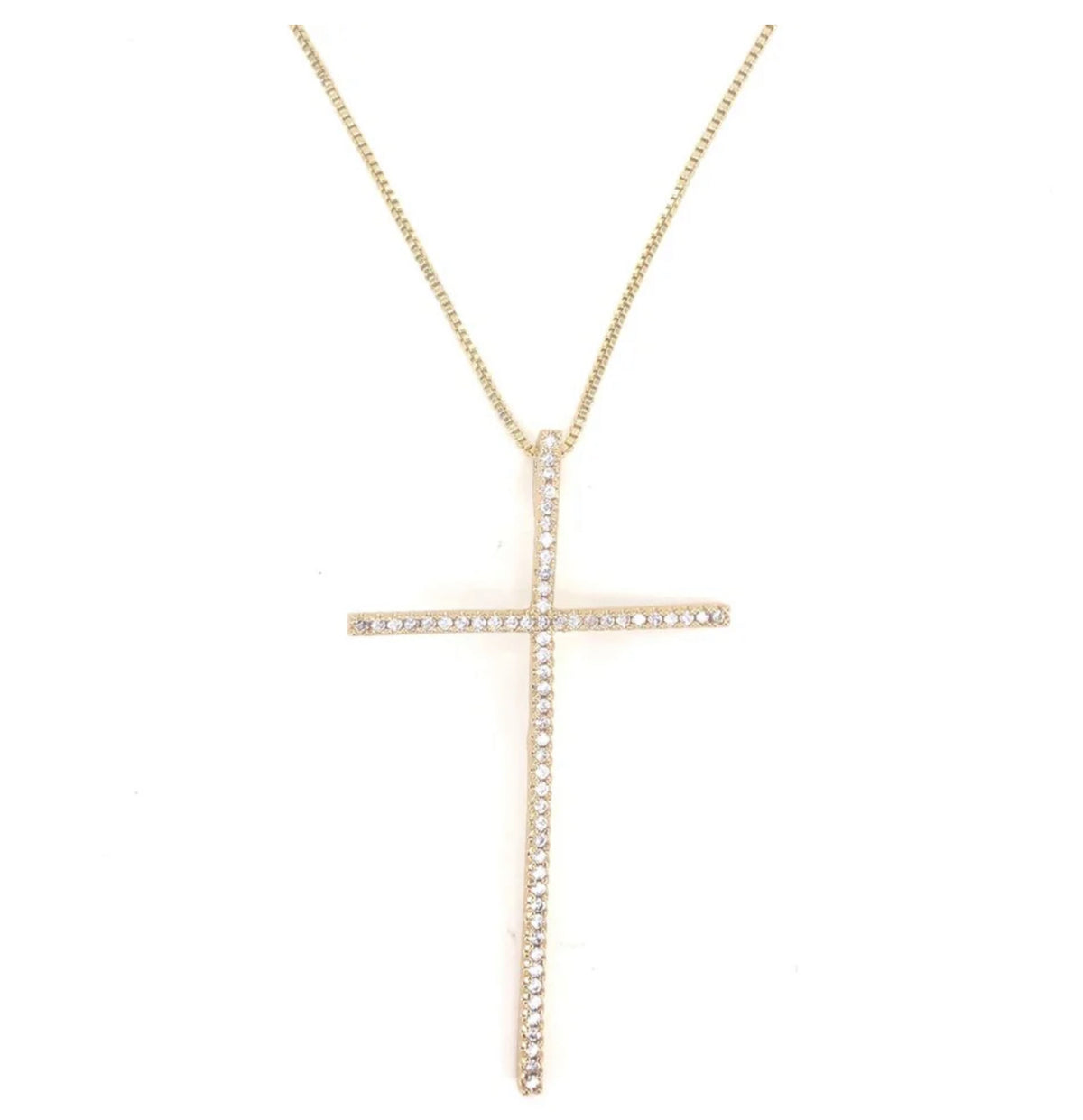 Lindy CZ Cross Necklace in Georgia