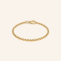 Nova Gold Round Box Chain Bracelet