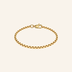 Nova Gold Round Box Chain Bracelet