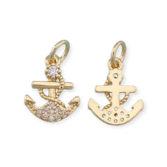 Gold Anchor Charms,18K Gold Filled Anchor Pendant Charm