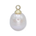 White Pearl Oval Drop Charm