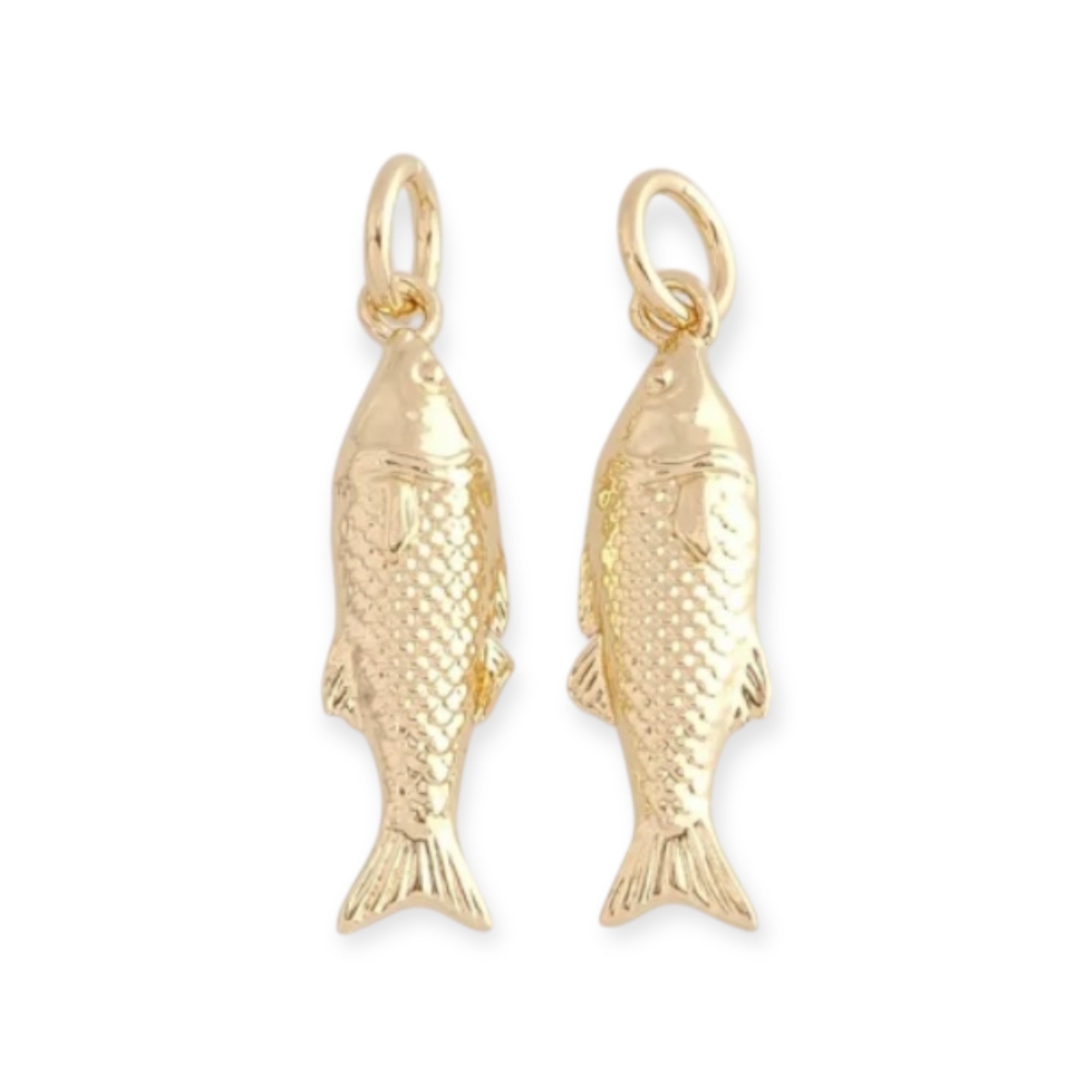 18K Gold Filled Fish Pendant,Dainty Fish Charm