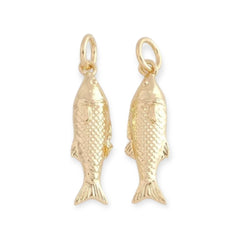 18K Gold Filled Fish Pendant,Dainty Fish Charm