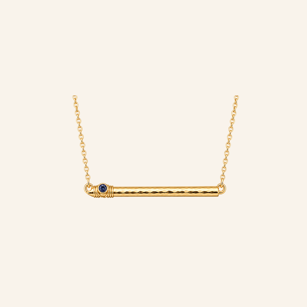 Refraction Bar Necklace - Black Diamond