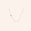 The “GG”, Moissanite Horizontal Cross Necklace