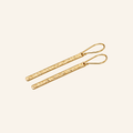Woven Column Drop Earrings