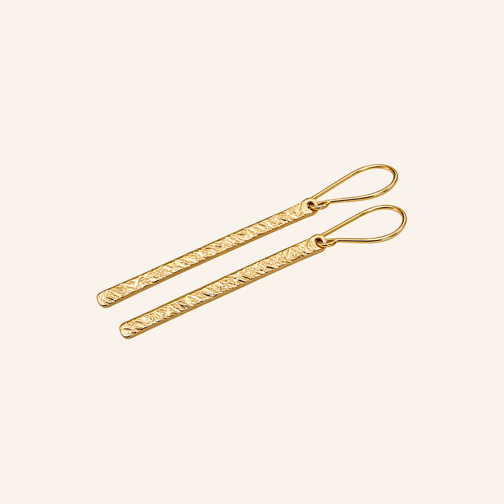 Woven Column Drop Earrings