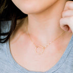 Gold Open Ring Necklace