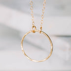 Gold Open Ring Necklace