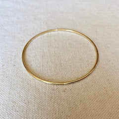 Gold Bangle Bracelet, Size 67mm