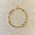 Gold 2.0 mm Box Chain Bracelet
