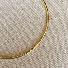 Gold Bangle Bracelet, Size 60mm
