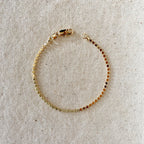 Gold 2mm Dot Ball Bracelet