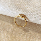 Gold Rectangle Solitaire Ring
