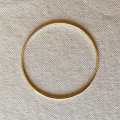 Gold Bangle Bracelet, Size 60mm