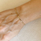 Gold 2mm Dot Ball Bracelet