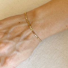 Gold 2mm Dot Ball Bracelet