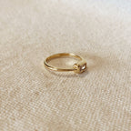 Gold Rectangle Solitaire Ring